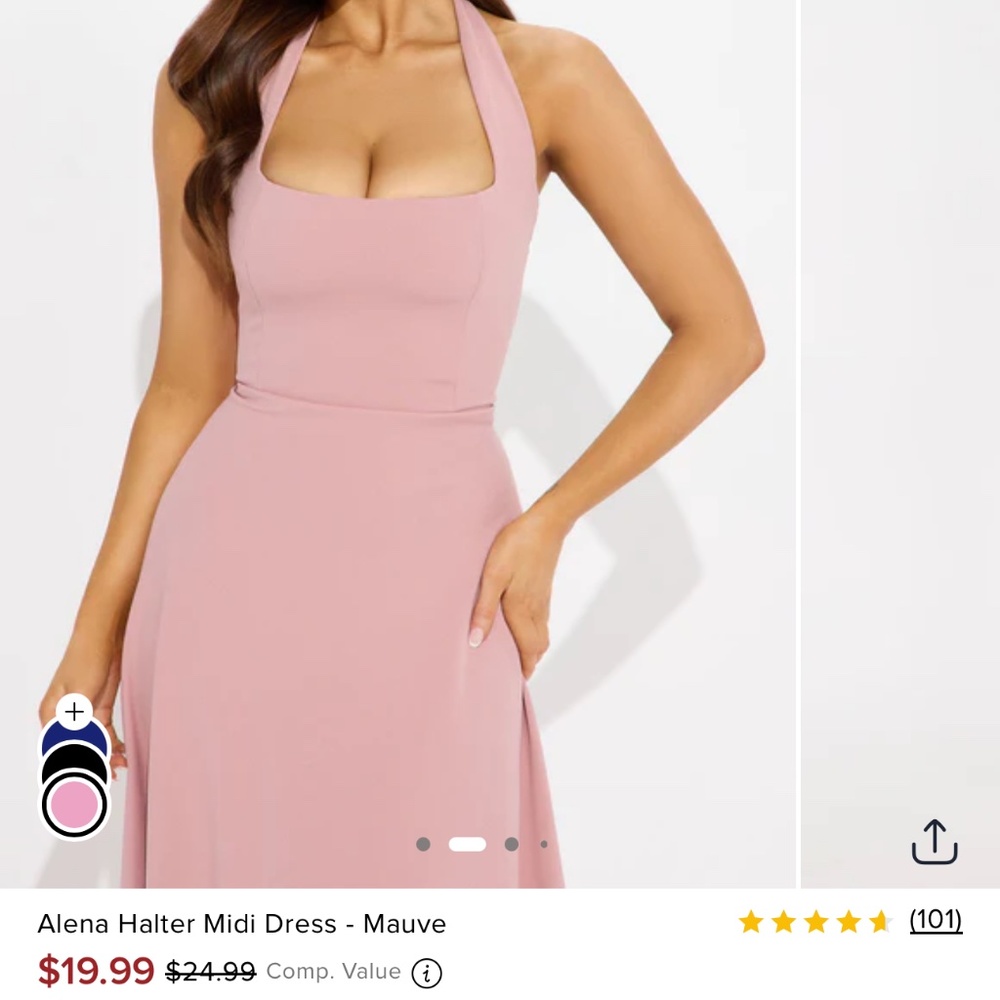 Plus size pink dress